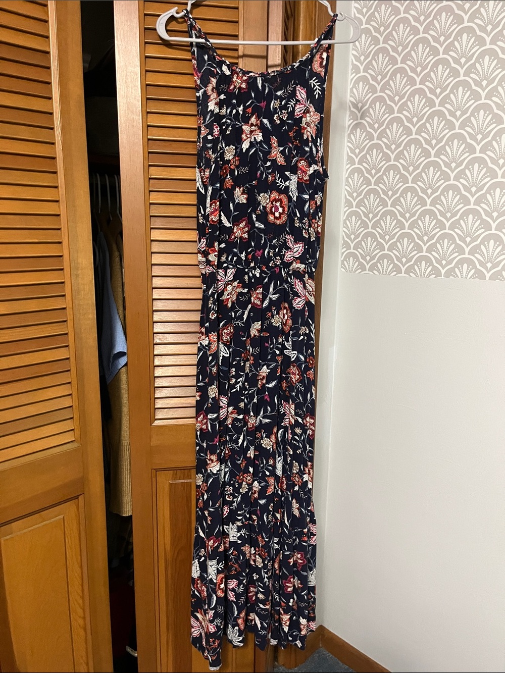 Old Navy Navy Floral Maxi Dress